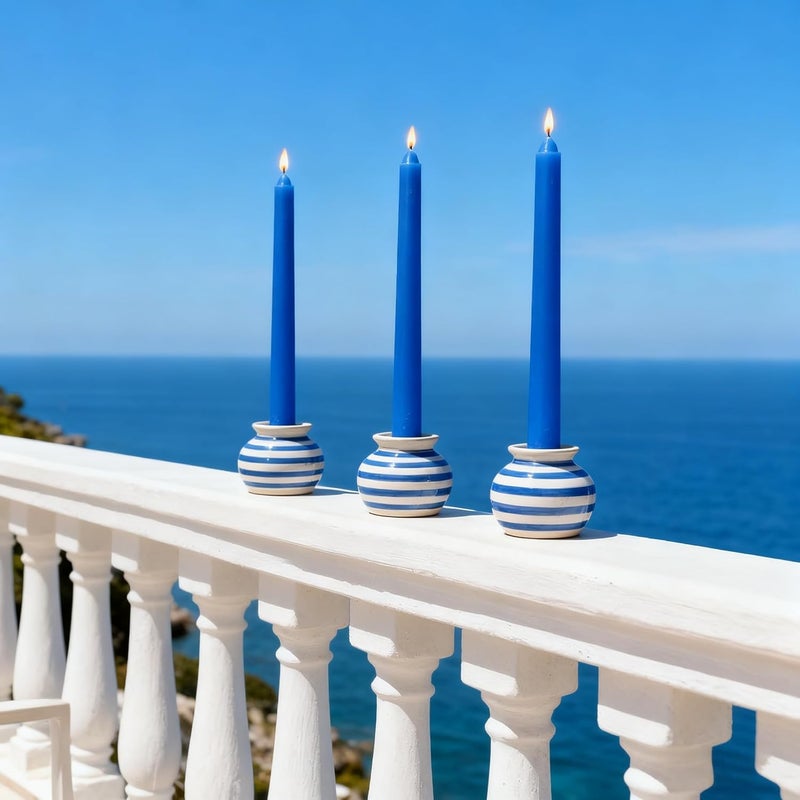 Sihuida 12-Pack Royal-Blue Taper Candles, 10 Inch Unscented Dripless Candlesticks, Long-Lasting Burn Time of 7-8 Hours, Perfect for Home Décor Dinner Party Meditation - Image 2